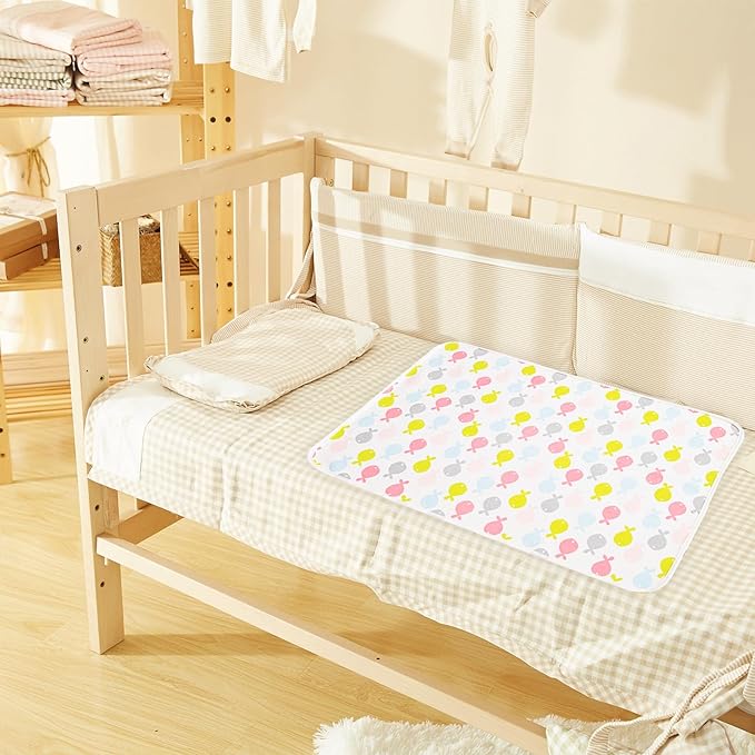 Catteyonce Baby Portable Diaper Changing Pad,Waterproof Changing Mat,Soft Comfortable,Foldable Travel Pad,Toddler Essentials Must Haves,Newborn Shower Gifts(Sea 20 * 27 inch-2pack)