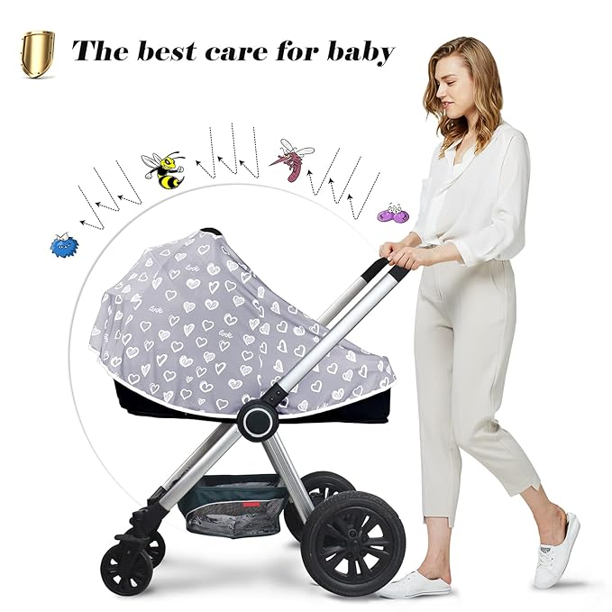 Kefee Kol Baby Nursing Cover & Poncho - Multi-Use Privacy Cover for Baby Car Seat, Shopping Cart, Stroller