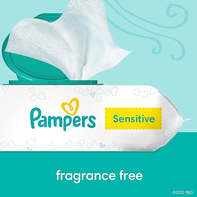 Pampers Sensitive Baby Wipes - Fragrance Free 56 Count, 1X