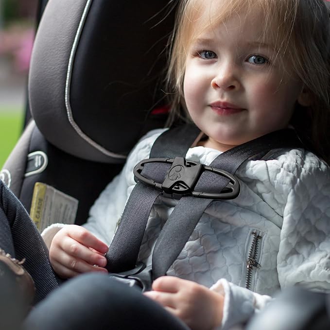 Child Car Seat Chest Harness Clip Replacements Universal Replacement for Kids, Toddler, Stroller, baby essentials, baby Car Seat Accessories, Black, Rectang ( 6.93" x 3.98" x 0.87")