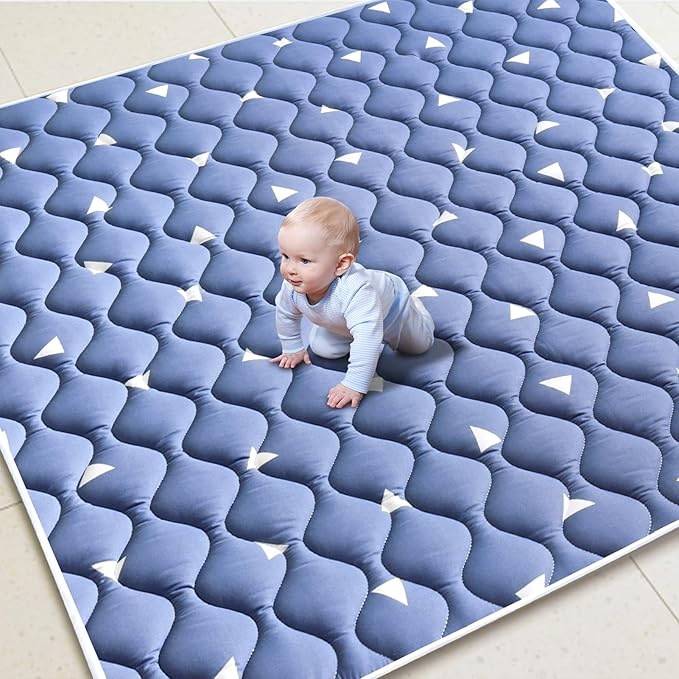 Premium Foam Baby Play Mat for Floor 79" X 71", Extra Large Soft Thicker Activity Playmats for Babies, Toddlers, Infants, Foldable & Machine Washable Baby Crawling Mat