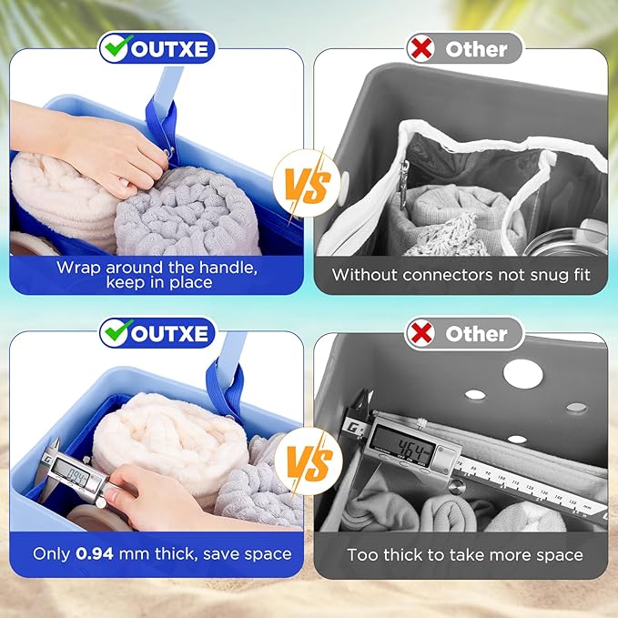 OUTXE Beach Bag Organizer Compatible with Baby Bogg Bag Accessories Inserts, Lightweight Mesh Insert Divider Pouch for Small Bogg Bags, Beach Tote Bags Insert for Organizing