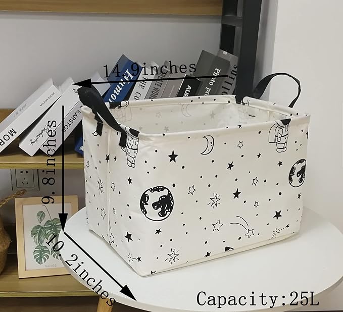 ACMUUNI Rectangle Gift Shelf Nursery Storage Basket Laundry Hamper Storage Box and Bins for Home Clothes with Handles