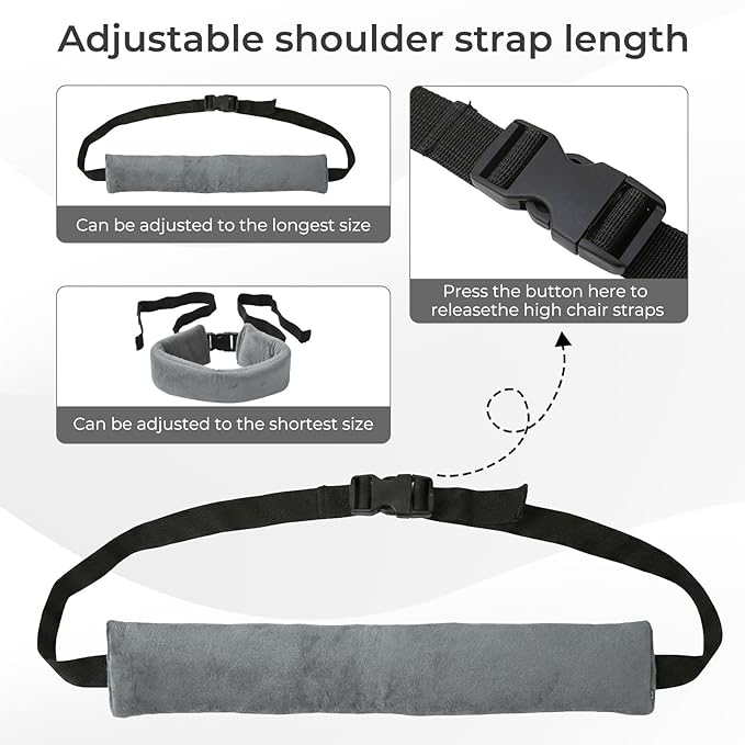 High Chair Straps, Universal Baby Safety Strap, Highchair Harness for Infant&Toddler's（Gray）