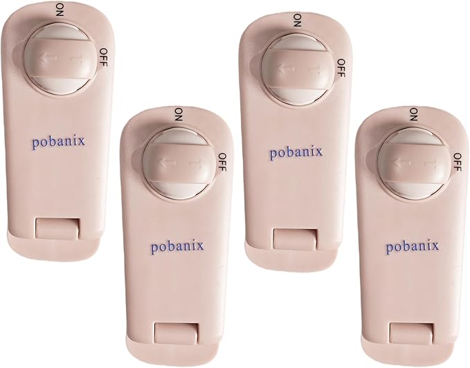 Baby Safety Cabinet Locks 4Pack – Multi-Use Child Proof Latch for Fridge, Oven, Drawer & Bathroom Cupboards, Strong 3M Stick-On Design, No Screws Kitchen Safety Locks (Pink)