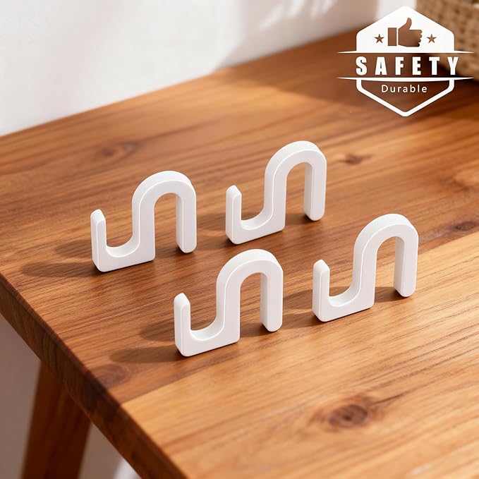 Chair Back Hook Compatible with Stokke Tripp Trapp High Chair, 4 Pack White Non-Slip Clip for Hanging Small Objects,Easy Installation Accessories