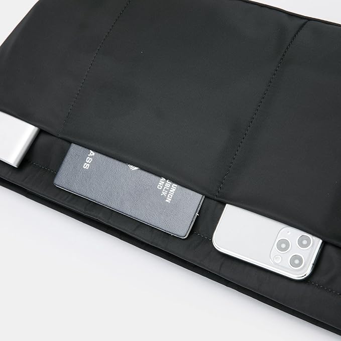 YONBEN Handbag Organizer Insert Bag Tote Shaper Bag Large Purse Organizer Insert Lightweight & Durable Nylon inner bag (L, black)