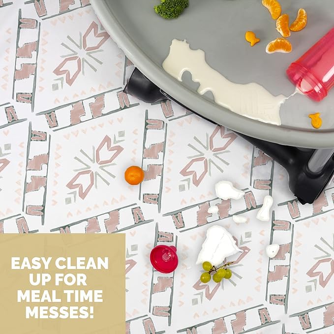 JumpOff Jo - Large Baby Splat Mat for Under High Chair, Booster Seat, Tabletop, Food Catcher - Protect Floor and Carpet from Spills & Crafts - Waterproof and Washable (Westbound)