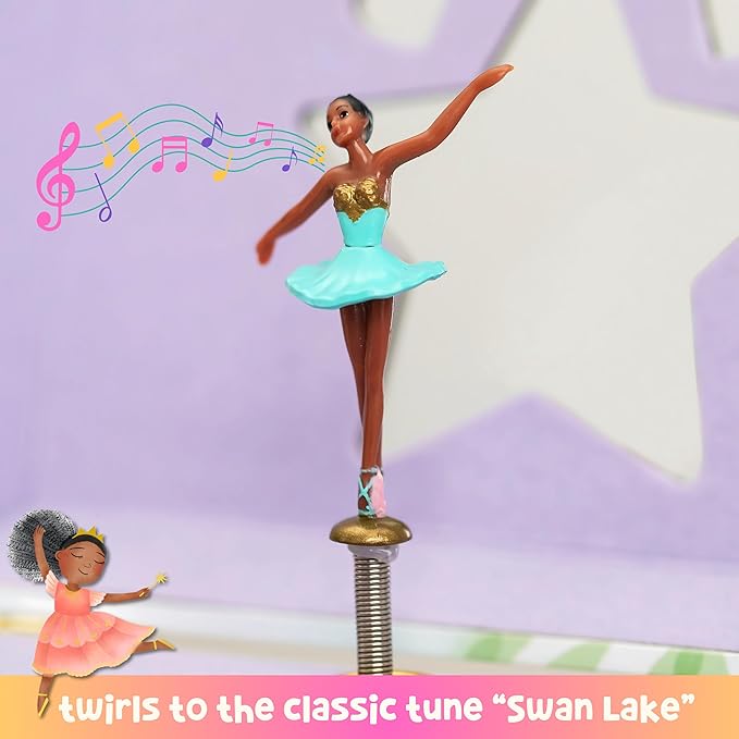 Giggle & Honey® Musical Ballerina Jewelry Box for Girls | Music Boxes for Little Girls | Toddler Jewelry Box for 4 Year Old Kids | Toys for Toddlers | Birthday Gifts for Kids 5, 6, 7, 8, 9 Years