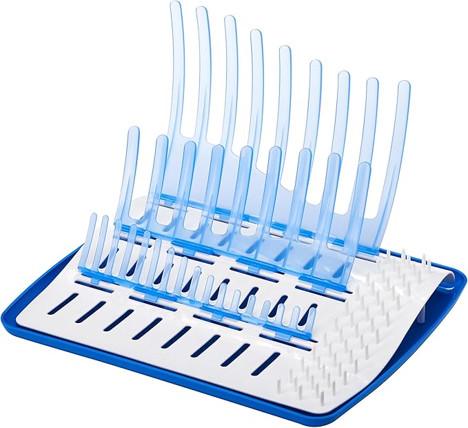Dr. Brown's Folding Baby Bottle Drying Rack for Easy Storage - Dry Nipples,Pacifiers and Other Baby Essentials,BPA Free,(Pack of 6)