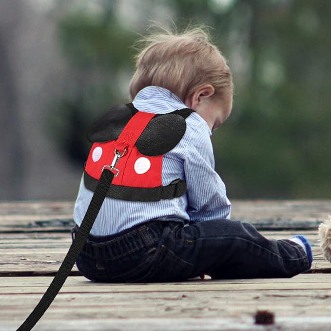 Accmor Toddler Leash Harness, Child Harness Baby Leash + Anti-Lost Wrist Link, Cute Kids Harness with Walking Assistant Strap Belt Tether for 1-5 Years Boys and Girls to Zoo or Mall