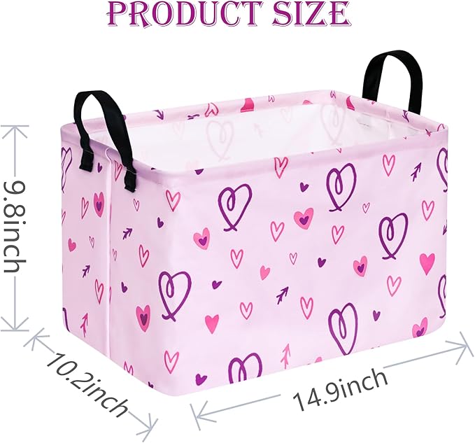 ACMUUNI Rectangle Gift Shelf Nursery Storage Basket Laundry Hamper Storage Box and Bins for Home Clothes with Handles