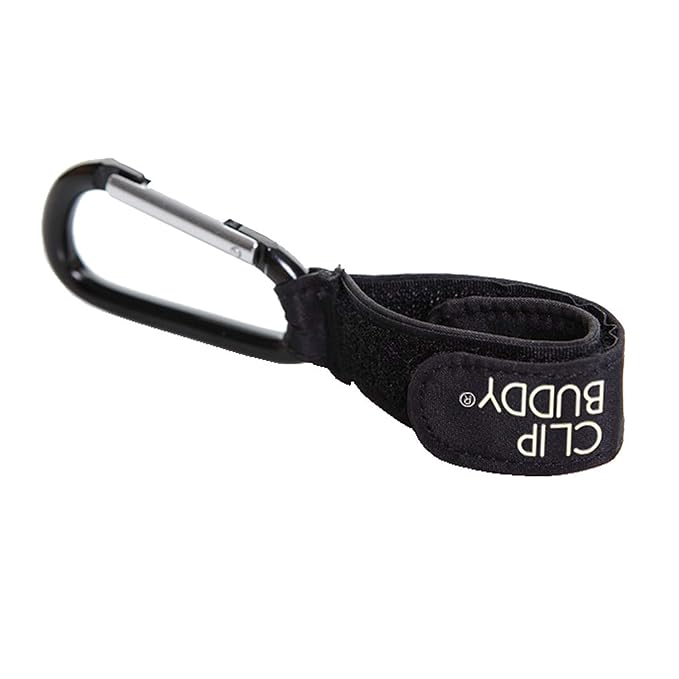 Dreambaby Clip Buddy Stroller Hook Carabiner - Bag Holder - Black- Model L271 (Pack of 2)