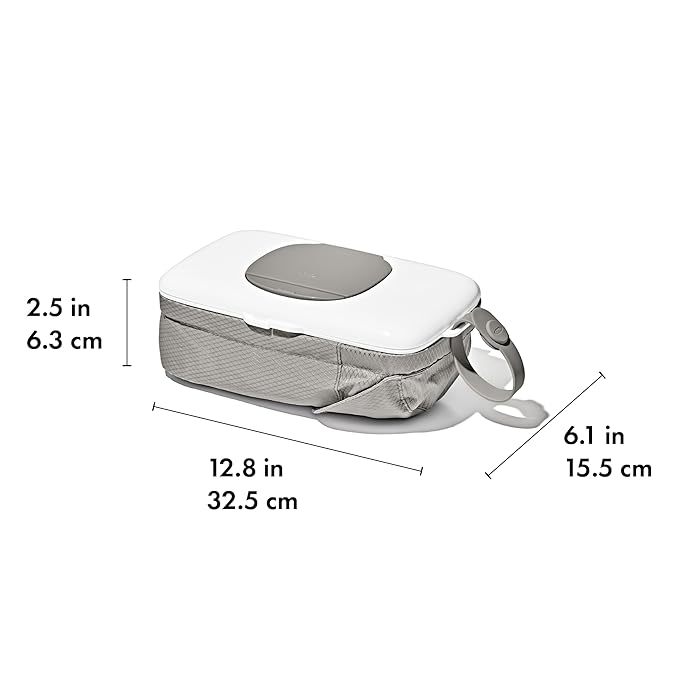 OXO Tot On-The-Go Wipes Dispenser with Diaper Pouch, Gray