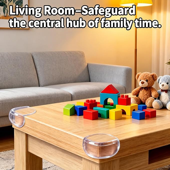 Extra Large & Ultra-Safe Corner Protectors - Biggest Baby Proofing Edge Guards for Maximum Coverage, Super Strong Adhesive, Transparent Table Bumpers, Easy to Install, 16-Piece Child Safety Set
