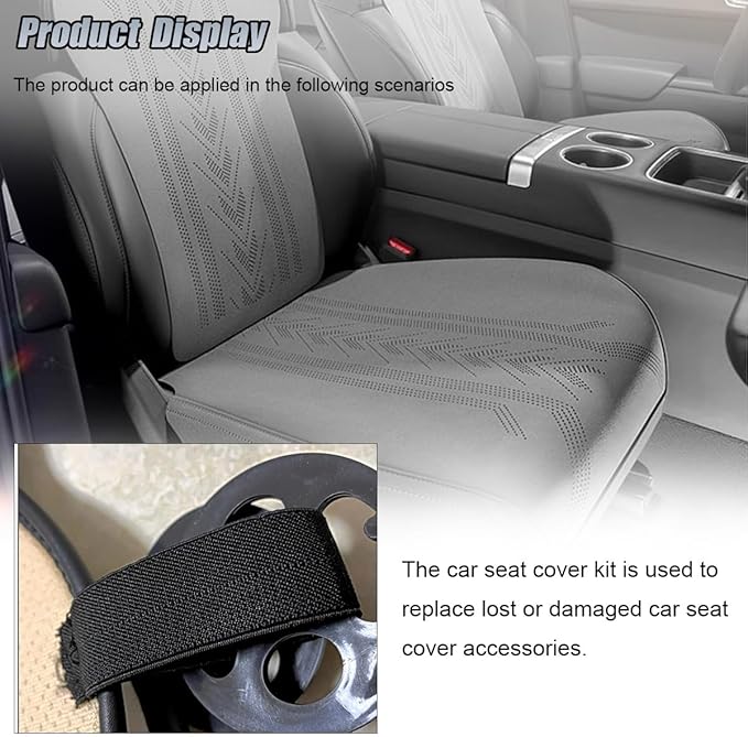 24PCS Car Seat Cover Plum Plate Metal Hooks, 12 Plastic Car Seat Covers Chucks + 12 Metal Hooks, Anti-Slip Locking Clip Plastic Card Fixed Fastener Buckle for Automotive Seats (Beige)