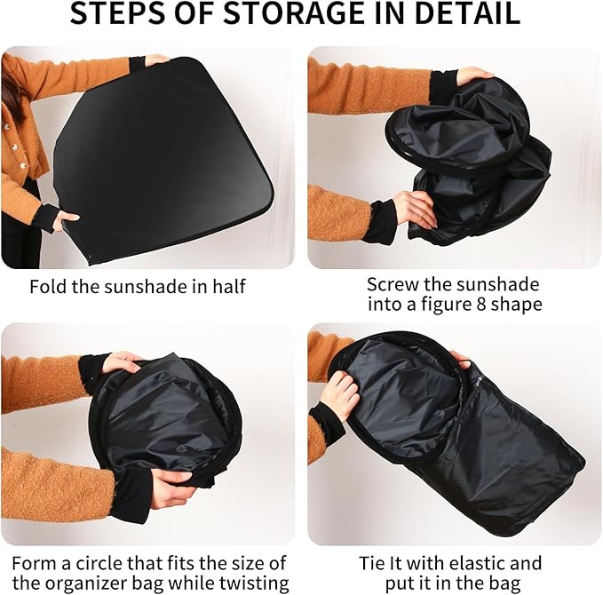 Car Windshield Sunshade, Double Thickened Sun Blocker for Front Window, UV Protection in Car, Auto Necessities Fits Most Vehicles, Baby Shade Sun Shield, Interior Visor Accessory for Women