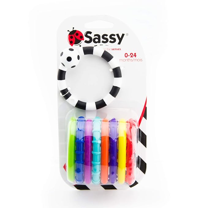 Sassy Ring O Links, Links for Stroller or Carrier Seat, 0+ Months, 9 Piece Set (Pack of 2)