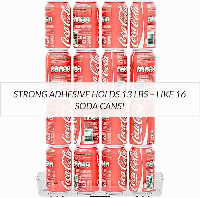 Acrylic Shower Shelf – Adhesive, No-Drill Bathroom Wall Shelf, Clear 12.2" x 3.54" x 1.77" Slim Organizer with Fast Drainage for Shower & Sink Toiletries