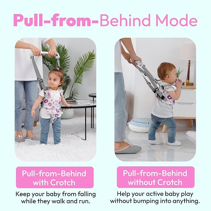 Watolt Baby Walking Harness - Handheld Kids Walker Helper - Toddler Infant Walker Harness Assistant Belt - Child Baby Walk Learning Help Support Assist Trainer Tool - for 7-24 Month Old (Donuts)