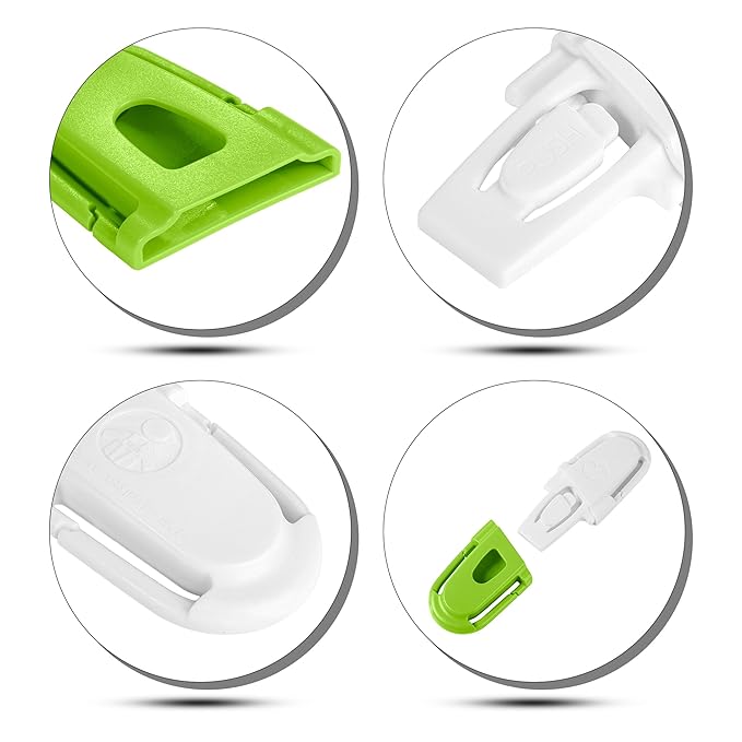Universal Car Seat Chest Clip, Adjustable Harness Positioning Clip for Stroller and Booster Seat, Anti-Slip Shoulder Straps Holder Accessory for Parents (1 Pack, Green&White)