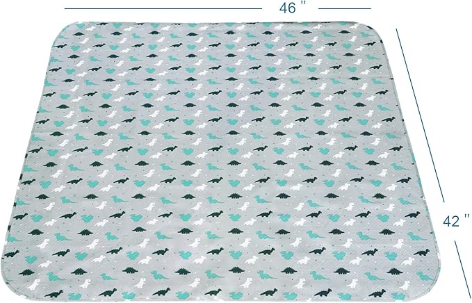 Splat Mat 2 Pack for Under High Chair & Arts & Eating Mess, Waterproof Baby Playtime Anti-Slip High Chair Mat for Floor or Table, Reusable & Portable Splash Mat for Under High Chair, 46" x 42"