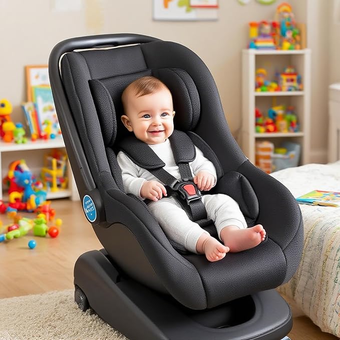 Infant Car Seat Insert – Thickened, Breathable & Fold-Go Baby Head & Body Support for Infant, Soft Mesh Car Seat Cushion, Easy-Carry Protector for All Strollers & Carriers