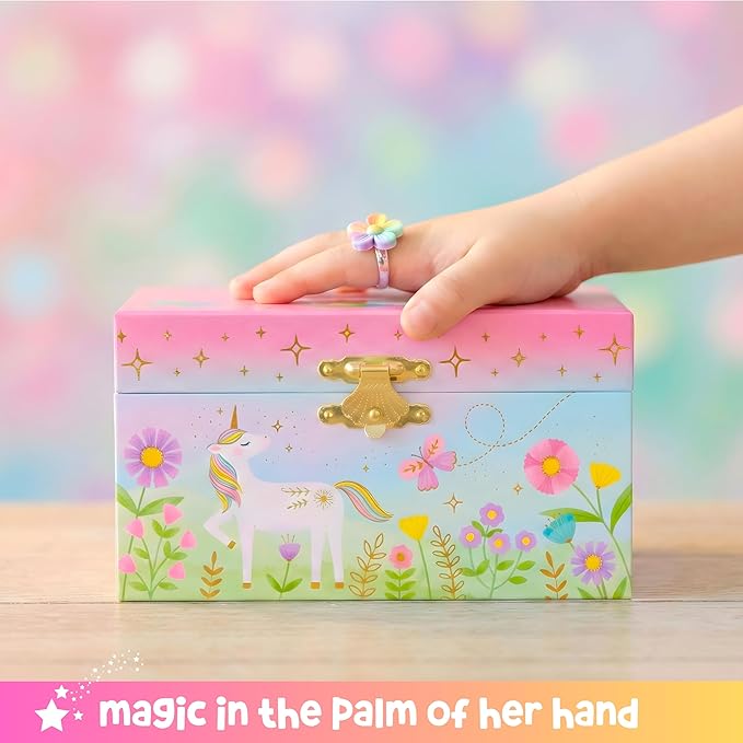 Giggle & Honey® Musical Unicorn Jewelry Box for Girls | Music Boxes for Little Girls | Toddler Jewelry Box for 4 Year Old Kids | Toys for Toddlers | Birthday Gifts for Kids 5, 6, 7, 8, 9 Years