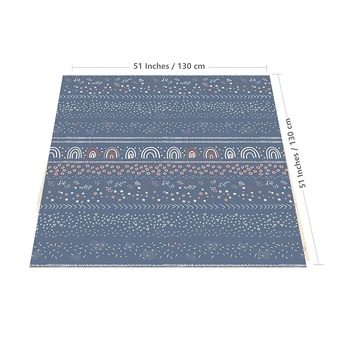 Splat Mat for Under High Chair/Arts/Crafts, WOMUMON 51" Waterproof Spill Mat Washable Non-Slip Floor Protector Splash Mat, Messy Mat and Table Cloth