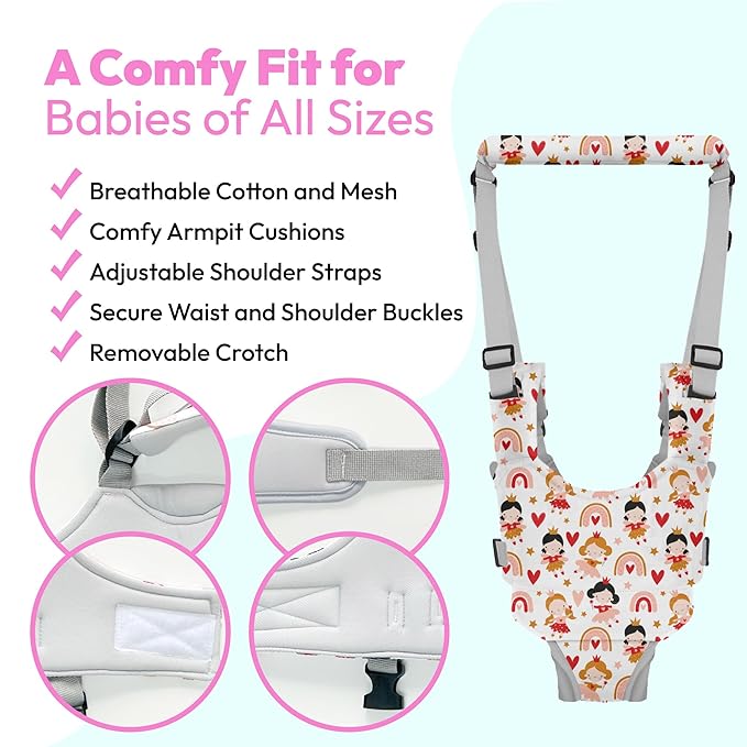 Watolt Baby Walking Harness - Handheld Kids Walker Helper - Toddler Infant Walker Harness Assistant Belt - Child Baby Walk Learning Help Support Assist Trainer Tool - for 7-24 Month Old