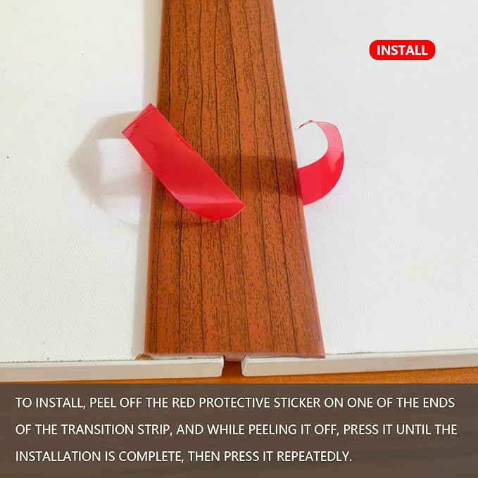 DAILISEN 9.84ft T Molding Flexible Self Adhesive T Shape Floor Transition Strip Bendable T Rubber Trim T Transition Strip for Tile to Laminate Flooring