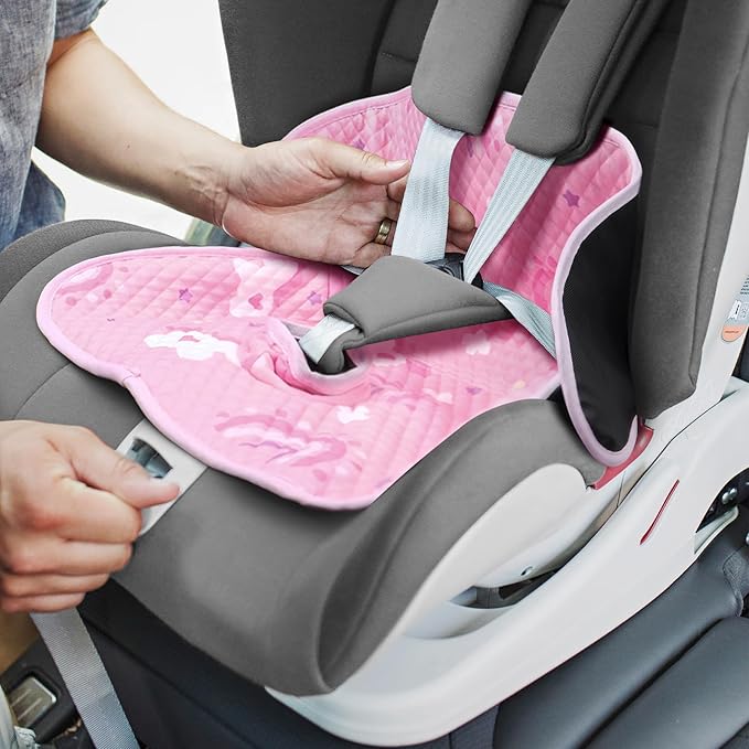 INFANZIA Dry Seat, Car Seat Protector Waterproof Carseat Liner Potty Training Toddlers, Baby and Infants, Piddle Pad for Carseats Strollers (Pink, 2 Packs)