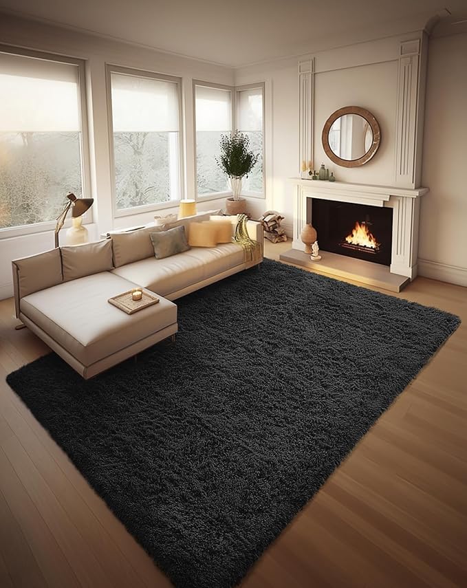 Ophanie 8x10ft Black Rug
