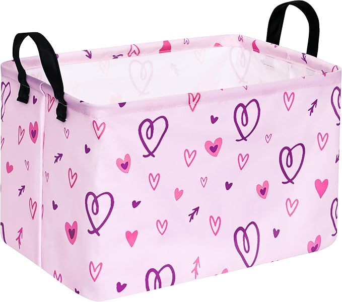 ACMUUNI Rectangle Gift Shelf Nursery Storage Basket Laundry Hamper Storage Box and Bins for Home Clothes with Handles