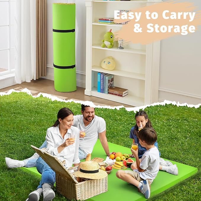 Waterproof Baby Play Mat for Floor 1.3"Thick Memory Foam 50 * 50 Cushion Playpen Playmat Tummy Time Crawling Mat Nursery Rug Pad Mattress Create Soft & Safe Area for Infants,Toddler,Kids,Green