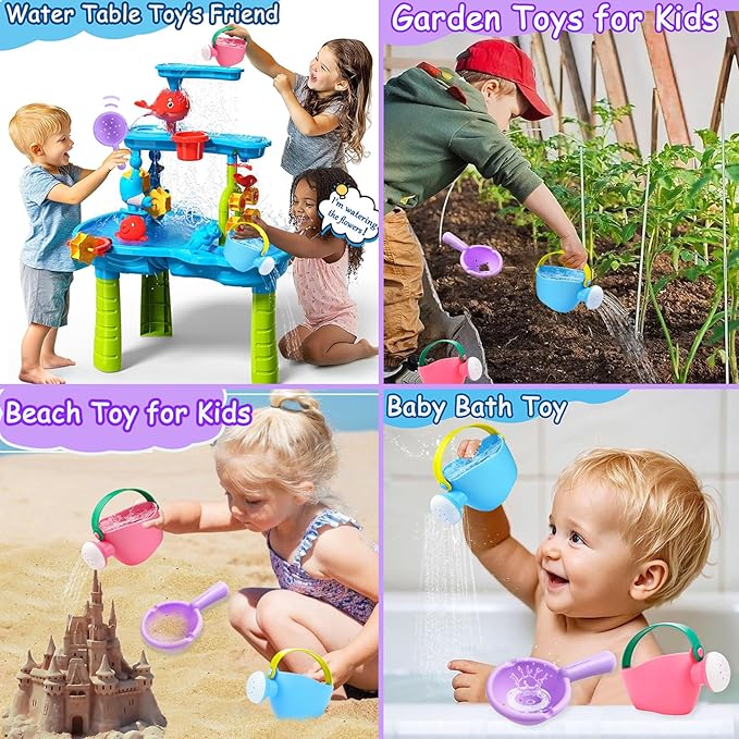 CreateView Baby Bath Toys for Kids Ages 1-3 3Pcs Toddler Bath Pool Toys for 1-3 2-4 Water Can Bathtub Pool Water Table Beach Toys Baby Gifts (Small Hand)