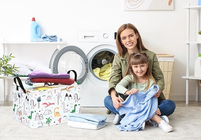 ACMUUNI Rectangle Gift Shelf Nursery Storage Basket Laundry Hamper Storage Box and Bins for Home Clothes with Handles