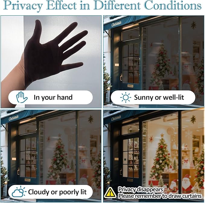 Window Film Transparent Heat Control UV Blocking, 30% VLT Window Tint for Shopfront Glass with Installation Tools, PET Material, Ideal for Stores, Glass Doors and Display Windows, 17.5Inch×78.7Inch