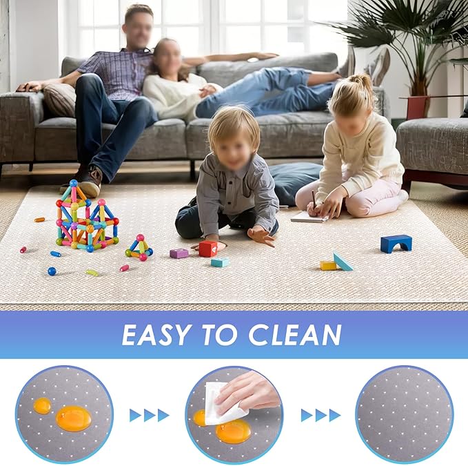 Vicwe Office Chair Mat for Carpeted Floors, 58"X44" Rectangle Desk Chair Mats with Studs for Low and No Pile Carpeted Floors, Easy Glide Computer Desk Chair Mat for Home & Offices