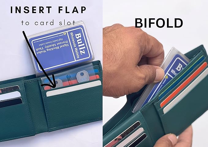 Set of 2 Heavy Duty Vinyl 6 Pages Insert for Bifold or Trifolds Wallet MADE IN USA