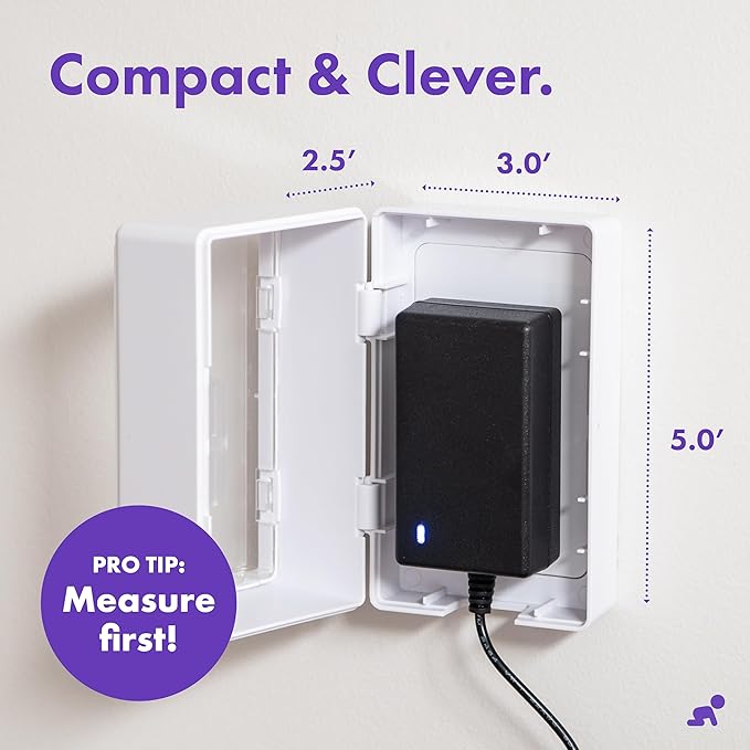 Outlet Covers Baby Proofing – Locking Outlet Cover Box with Outlet Lock, Outlet Lock Box & Child Proof Outlet Cover for Wall Plates, Plug Lock for Cords & Power Outlets