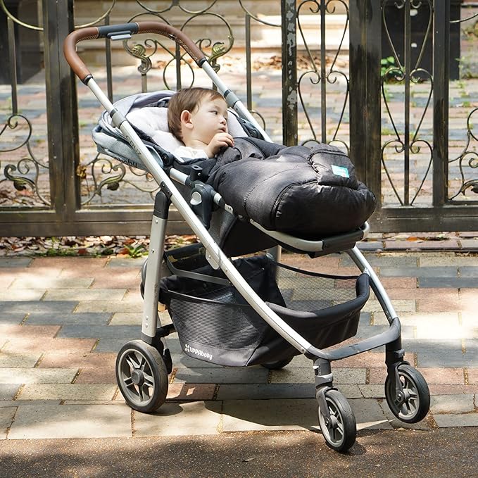 Yobee Winter Waterproof Warm Stroller Bunting Bag, Center and Botton Open for Easy in and Temperature Control, Multi Use, Toldder Size, Grey