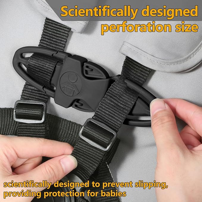 Child Car Seat Chest Harness Clip Replacements Universal Replacement for Kids, Toddler, Stroller, baby essentials, baby Car Seat Accessories, Black, Rectang ( 6.93" x 3.98" x 0.87")