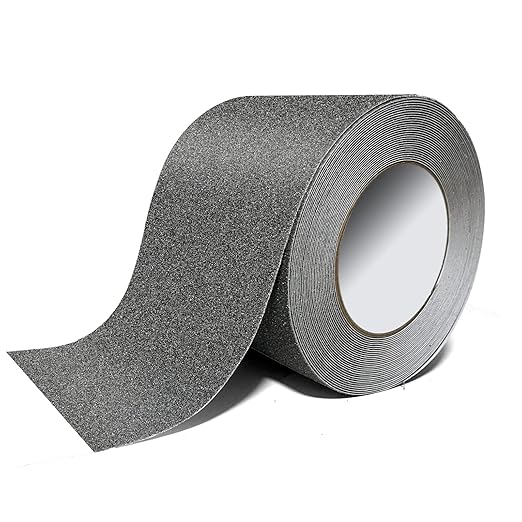 Danlaila Grey 4x60FT Heavy Duty Anti Slip Grip Tape for Stairs, Waterproof Non Skid Tape Outdoor, Non-Slip Strips for Indoor/Outdoor Use, Self-Adhering Weather Resistant Treads
