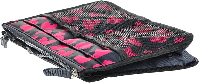 Vercord Purse Organizer Insert for Handbags Bag Organizers Inside Tote Pocketbook Women Nurse Nylon 13 Pockets Rose Heart Large