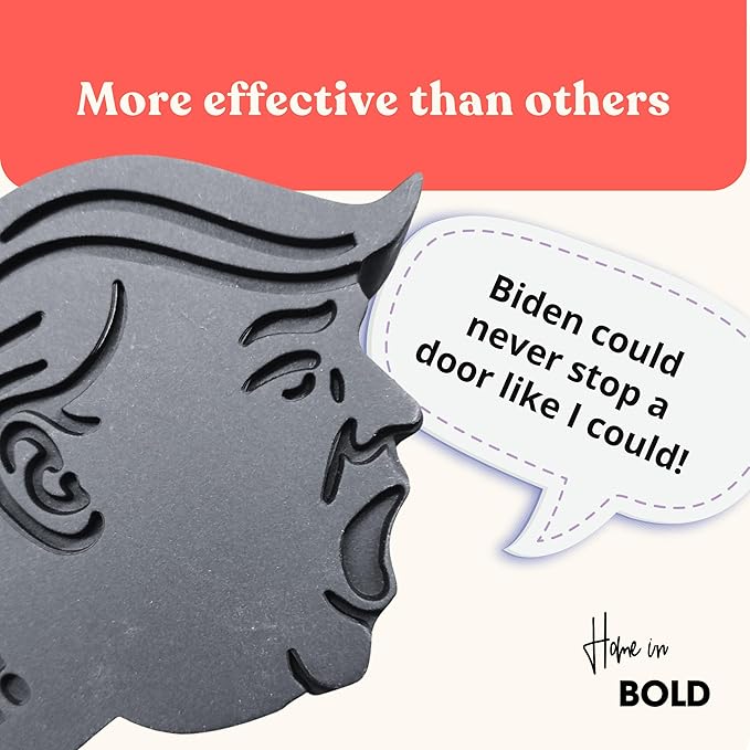 2-Pack Decorative Door Stoppers for Bottom of Doors - Funny Trump Door Stopper – Large & Cute Wedge for Doors – Big Beautiful Gag Gift & Trump Decor – Political Joke, Trump Stuff for Home or Office