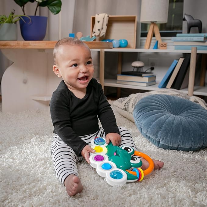 Baby Einstein Ocean Explorers Neptune’s Busy Bubbles Sensory Activity Toy, with Interactive Lights and Music, Ages 3+ Months