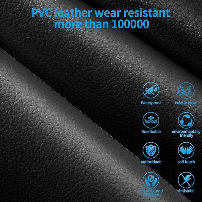 HCMAX 2 Pack Kick Mat Car Seat Back Protector Waterproof Easy to Clean Multifunctional Organizer Storage Bag Travel Accessory PU Leather Black-Red