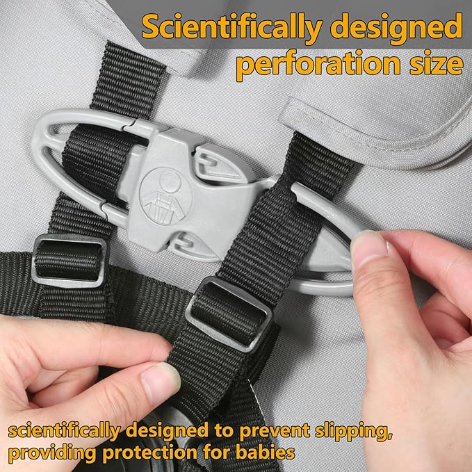 Babyalwin Universal Child Chest Clip Has a Non-Slip Design and Is Suitable for Use On Seats, Strollers, High Chairs, School Bags and Work Belts, Providing All-Around Protection for Your Child（Rectang）