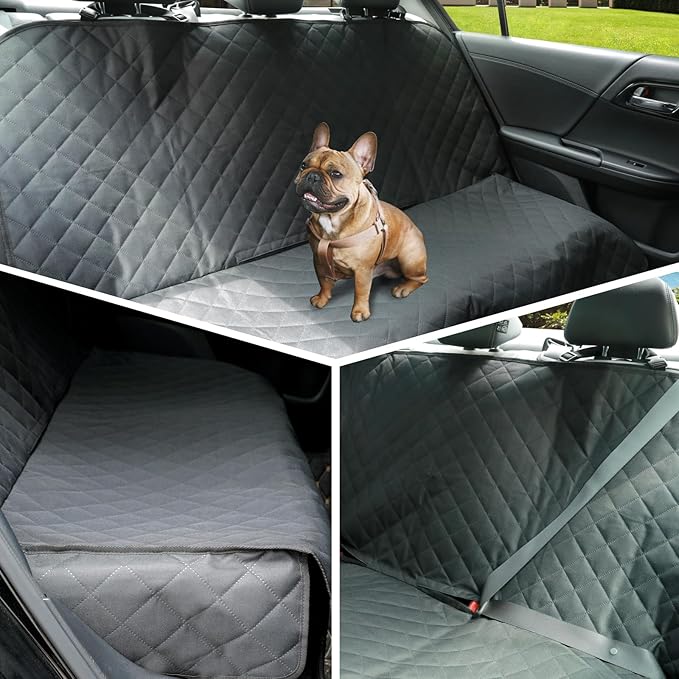 Meolsaek Dog Car Seat Cover for Back Seat, Waterproof Back Seat Pet Cover for Dogs, Non-Slip Backseat Cover for Dogs in Car (Bench)